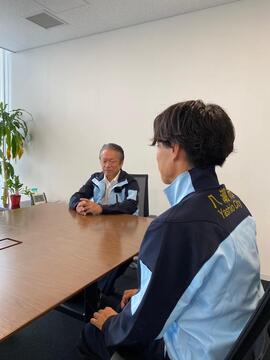 出立式の市長訓示様子
