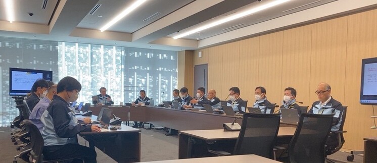 危機対策本部訓練の様子