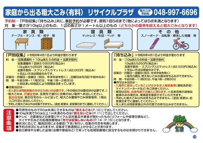 ごみの分別の仕方について/八潮市