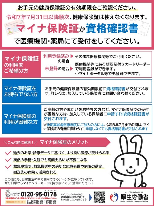 国民健康保険・後期高齢者医療保険加入者向けポスター