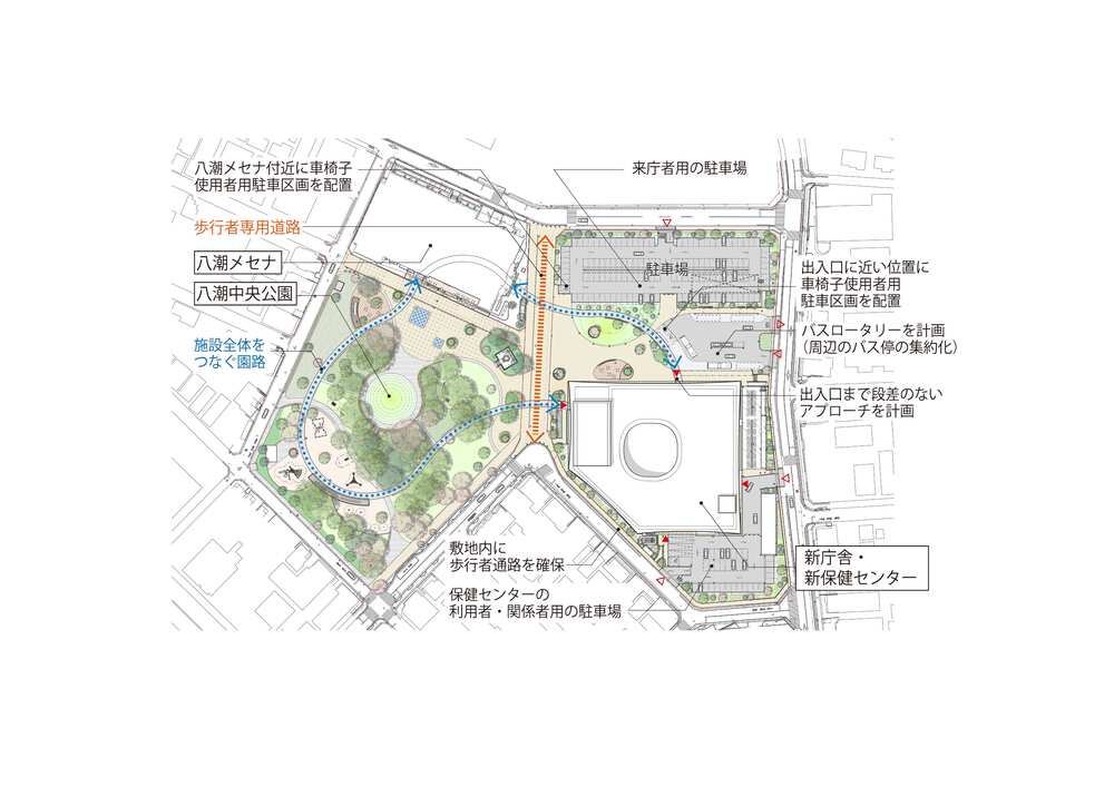 新庁舎全体の完成イメージ