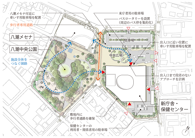 新庁舎配置図