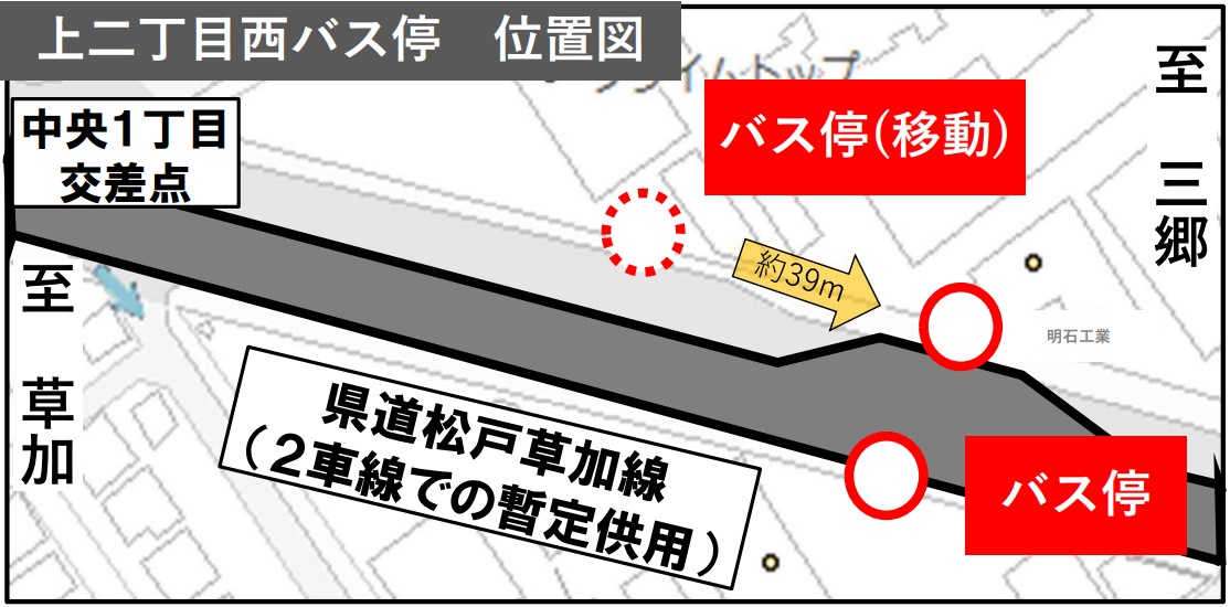バス停移動位置図